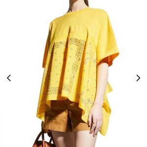 Kenzo Yellow Bandana Oversized Tee Top - S